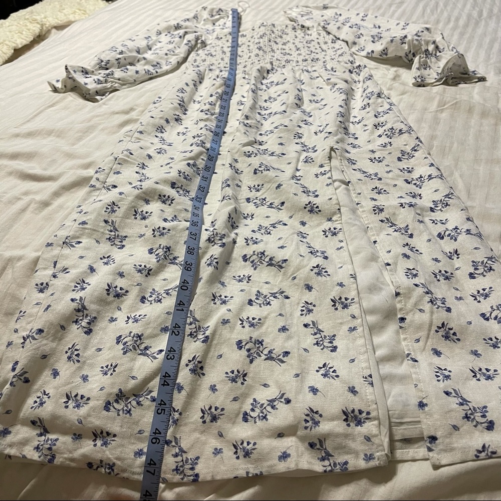 House of Harlow Linen Blend Floral Midi Dress S - Picture 8 of 13